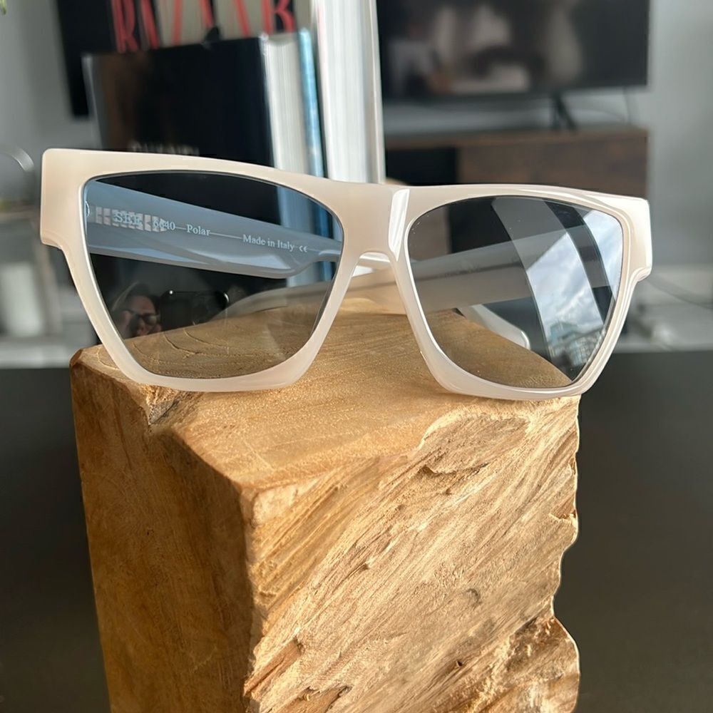 SEE 6640 Polar Sunglasses Milky White Blue Gradient Lens.